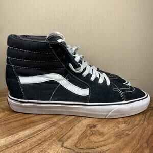 Vans Sk8 Hi Mens Black And White Size 11 Athletic Skater High Top Shoes TCH0